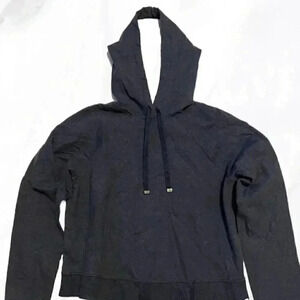 Kit And Ace casual athletic classic grey long sleeve cropped drawstring hoodie S